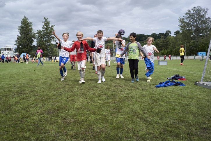 Football: Des enfants heureux malgré tout