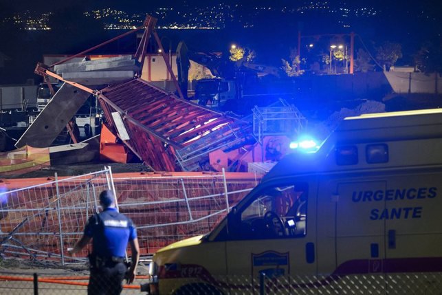 Lausanne accident grue