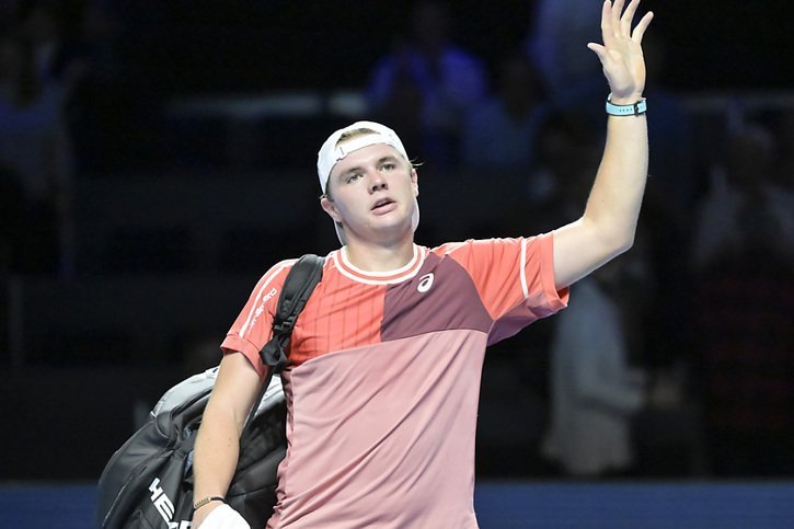 Dominic Stricker a perdu son premier match au Masters des jeunes (archive). © KEYSTONE/GEORGIOS KEFALAS