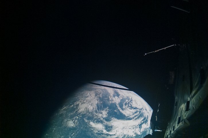 Cette photo a été prise par la sonde Juice lors de son survol de la Terre. © ESA