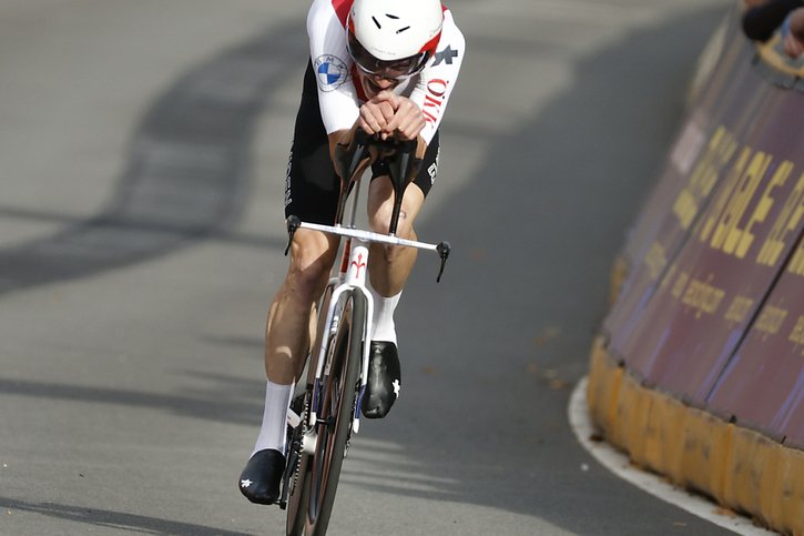 Stefan Küng; une médaille d'argent au goût un peu amer très certainement. © KEYSTONE/AP/Omar Havana